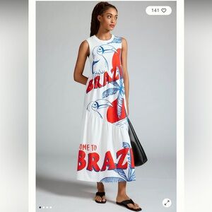 Farm Rio Sleeveless Graphic Dress